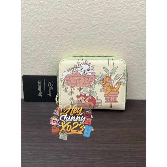 Loungefly Disney Cats & Plants Zip Wallet - Picture 1 of 4